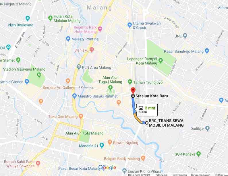 Rental Mobil Dekat Stasiun Malang