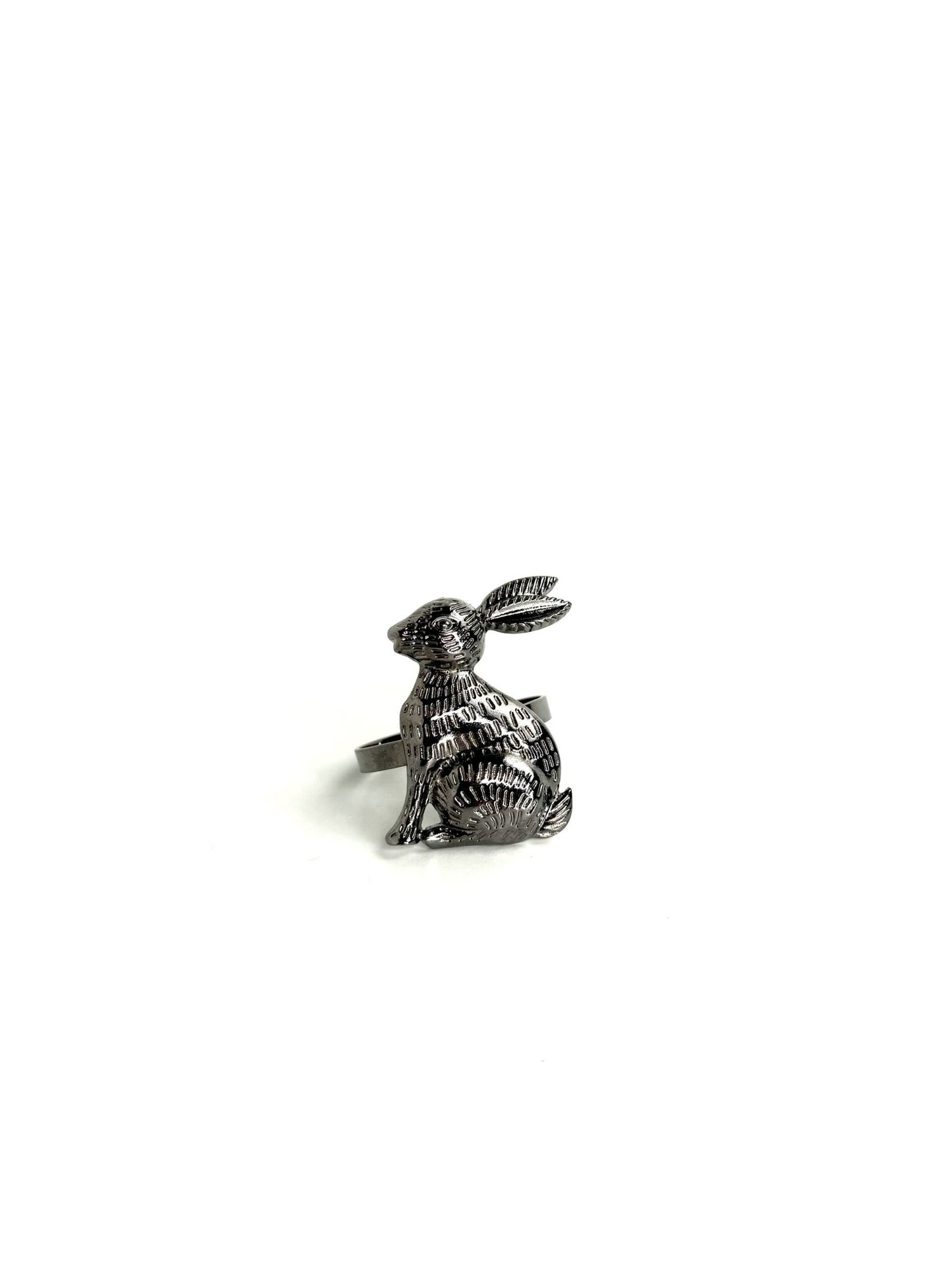 Stalo servetėlių žiedai "Silver rabbit" (2 vnt.) + DOVANA KIAUŠINIŲ LAIKIKLIAI (2 VNT.) - Image 2