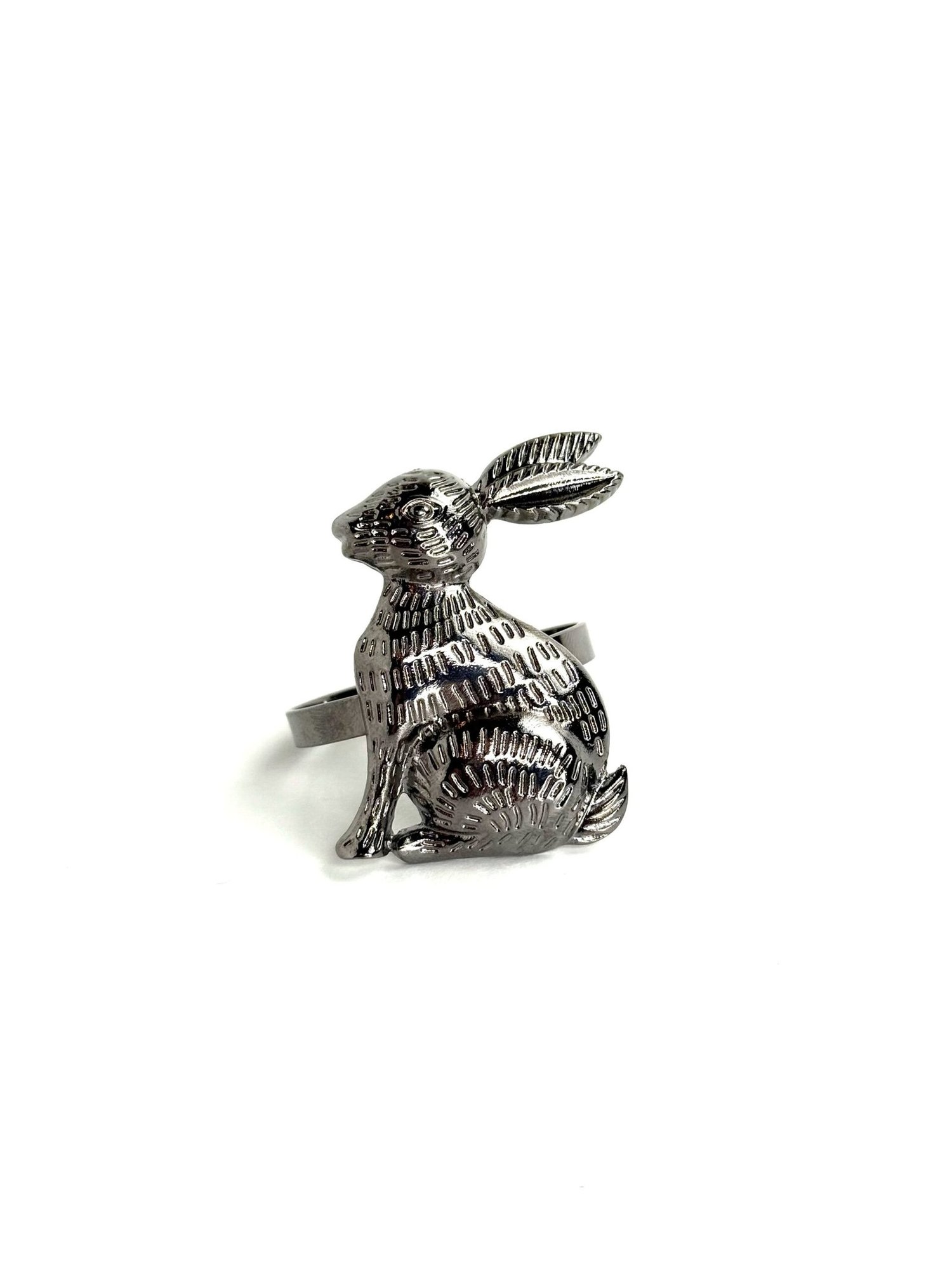 Stalo servetėlių žiedai "Silver rabbit" (2 vnt.) + DOVANA KIAUŠINIŲ LAIKIKLIAI (2 VNT.) - Image 3