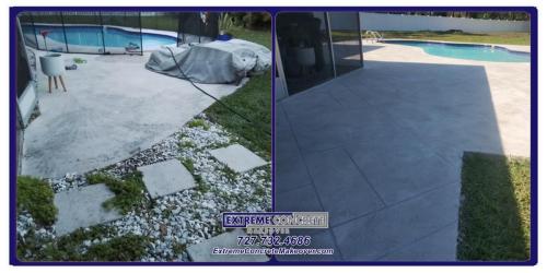 Concrete restoration before & after