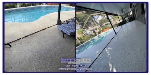 Concrete restoration before & after