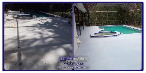 Concrete restoration before & after