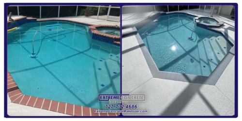 Concrete restoration before & after