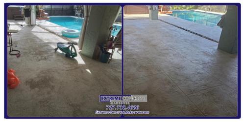 Concrete restoration before & after