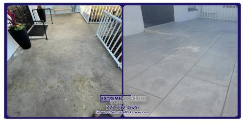 Concrete restoration before & after