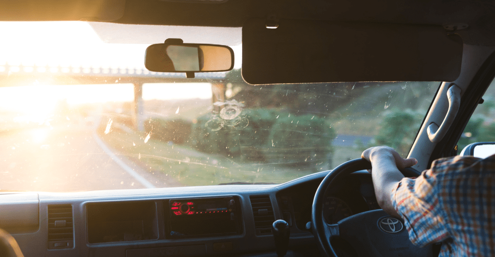 windscreen crack illegal