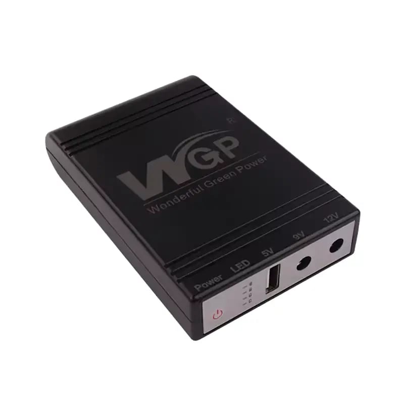 WGP Mini UPS 5/12/12V (8,800mAh) - Black Router & ONU Up To 8 Hours Backup