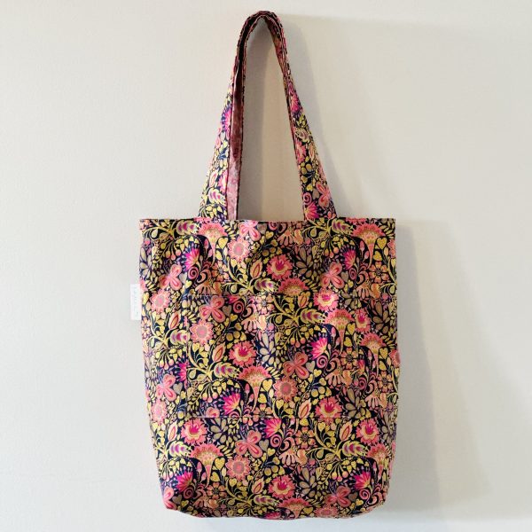 sac fleuri rose