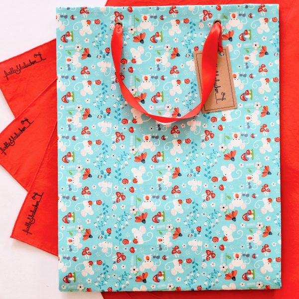 sac cadeau et papier de tissu