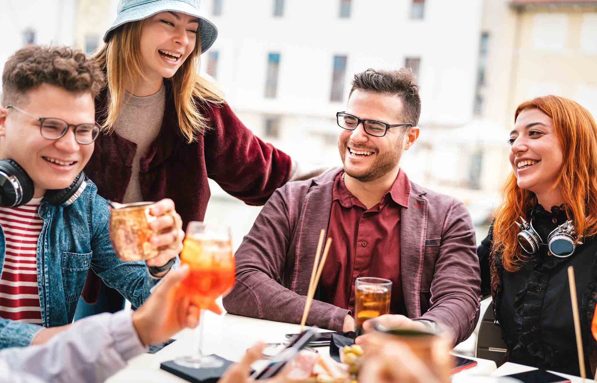 drinking with friends