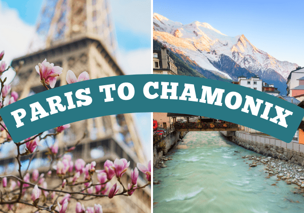 This photo shows both destinations of the Paris to Chamonix train route, explained in our article called Paris to Chamonix by Train.