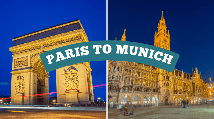 The Paris to Munich rail route features one daily nonstop operated by French railway, SNCF.