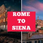 Rome to Siena trains require a connection in Florence.
