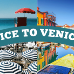 This photo shows the destinations on the Nice to Venice by train line.