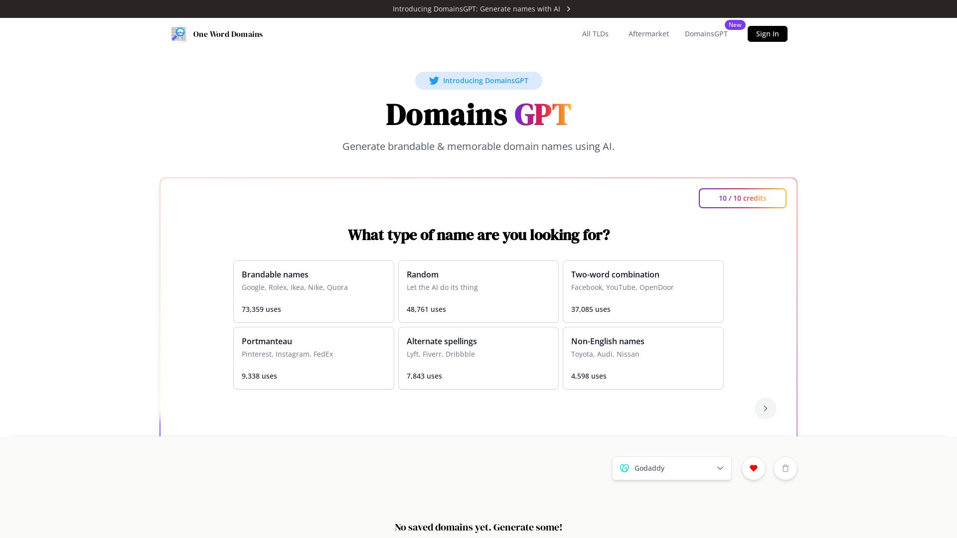 domainsgpt-Best-AI-Tools-By-Futureen