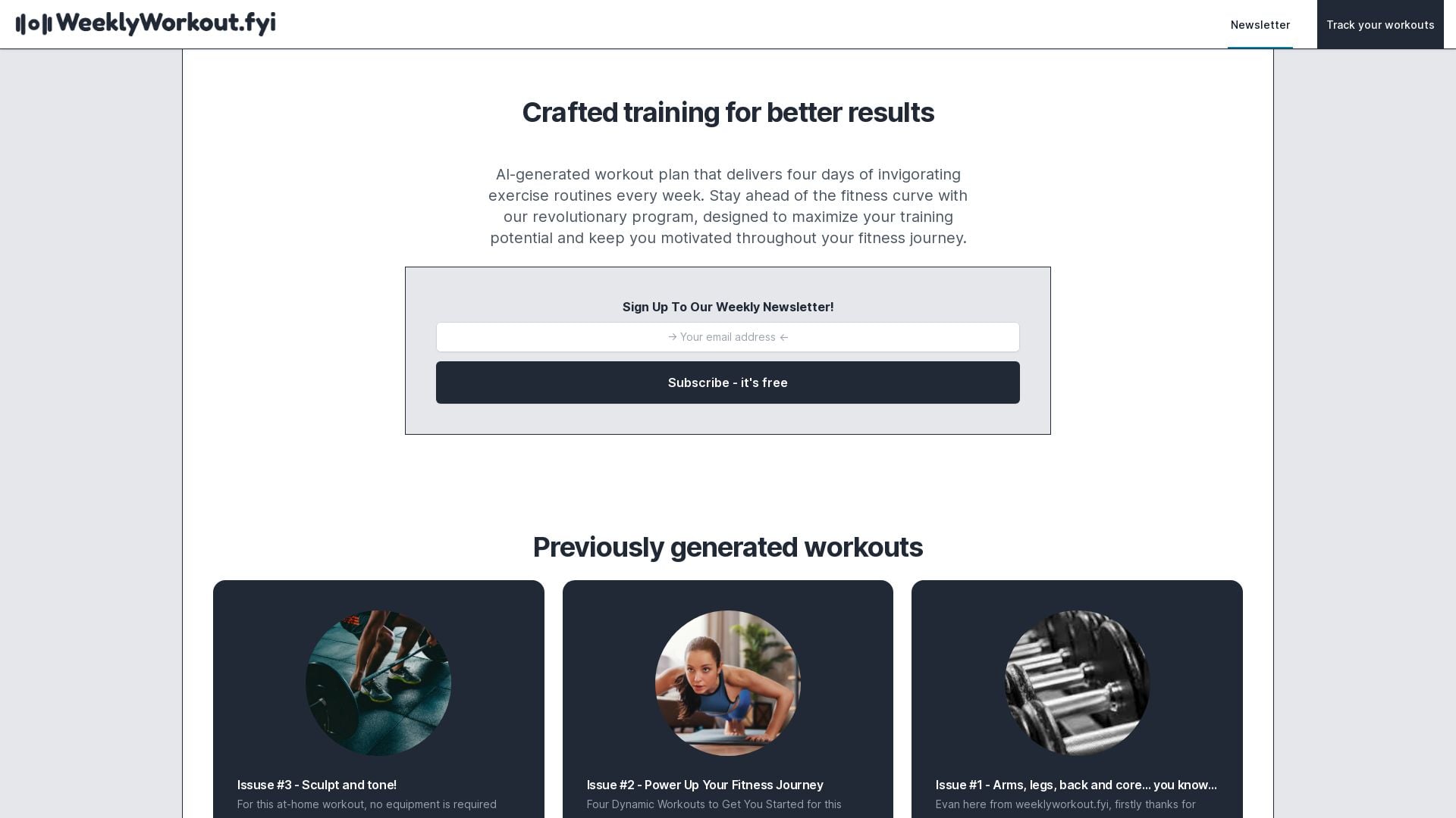 weekly-workout-Top-AI-Tools-By-Futureen