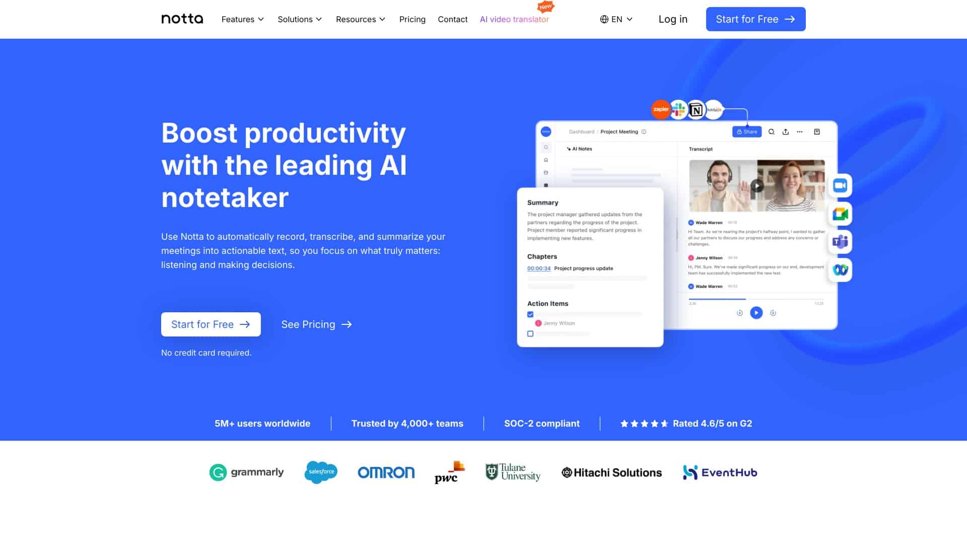 notta-showcase-New-AI-Tools-by-Futureen