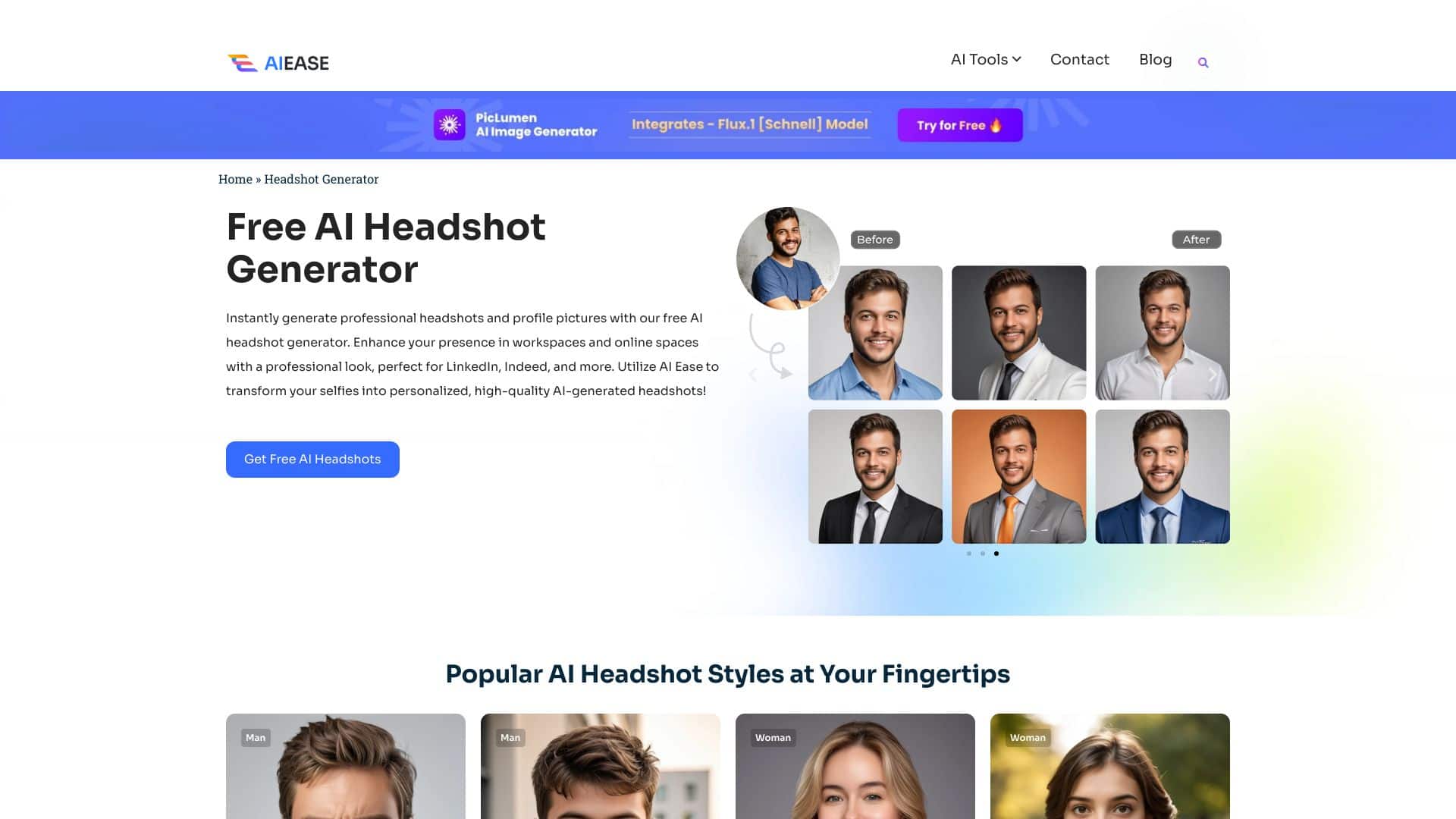 ai-ease-ai-headshot-generator-Latest-AI-Tool-2025