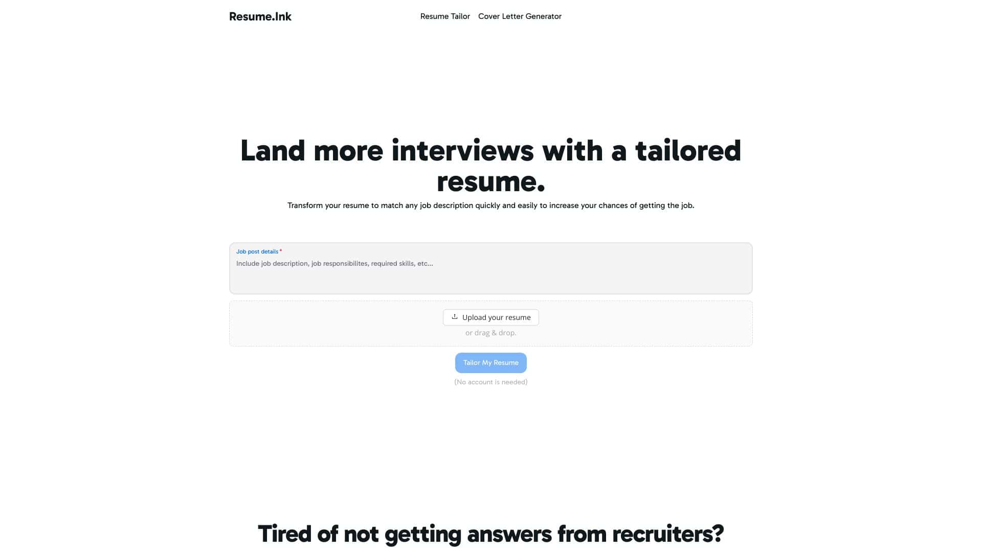 resume-ink-AI-Tool