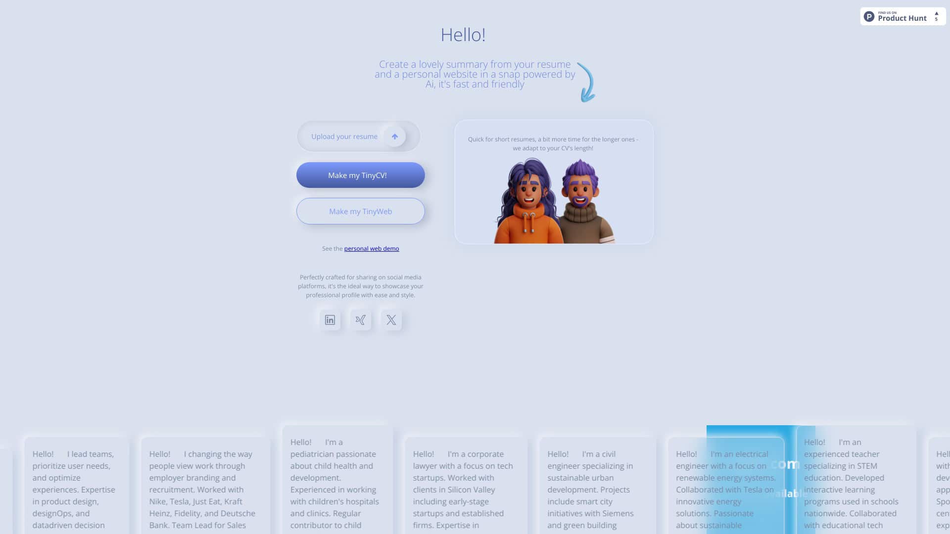 tinycv-New-AI-Tools-by-Futureen