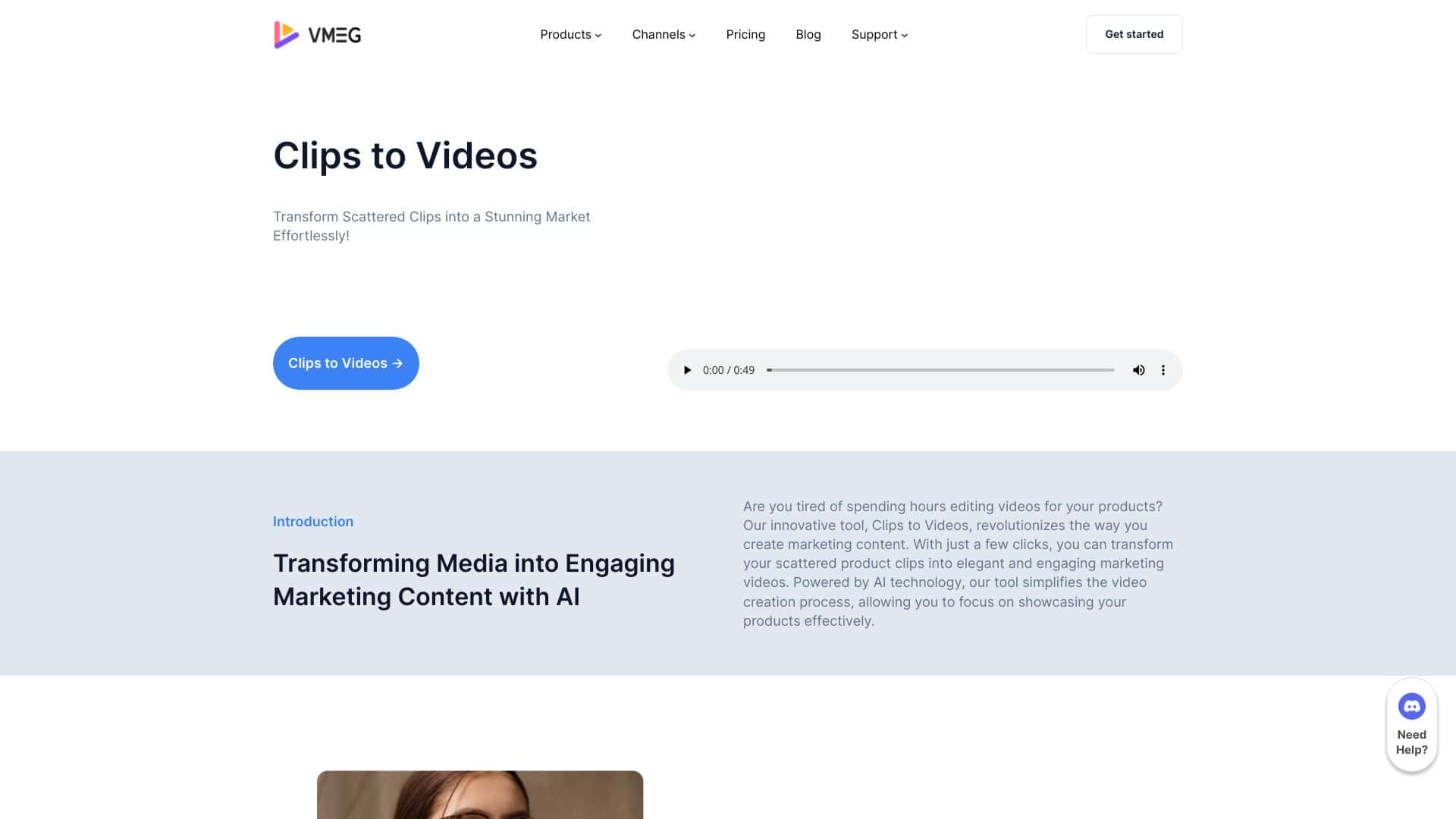 vmeg-clips-to-videos-AI-Tool