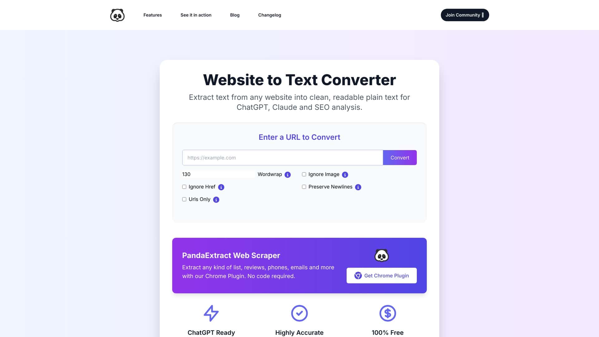 pandaextract-website-to-text-converter-Latest-AI-Tool