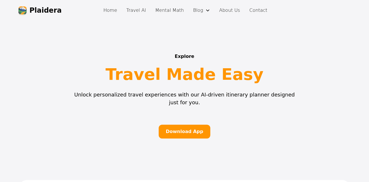 travel-ai-by-plaidera-AI-Tool