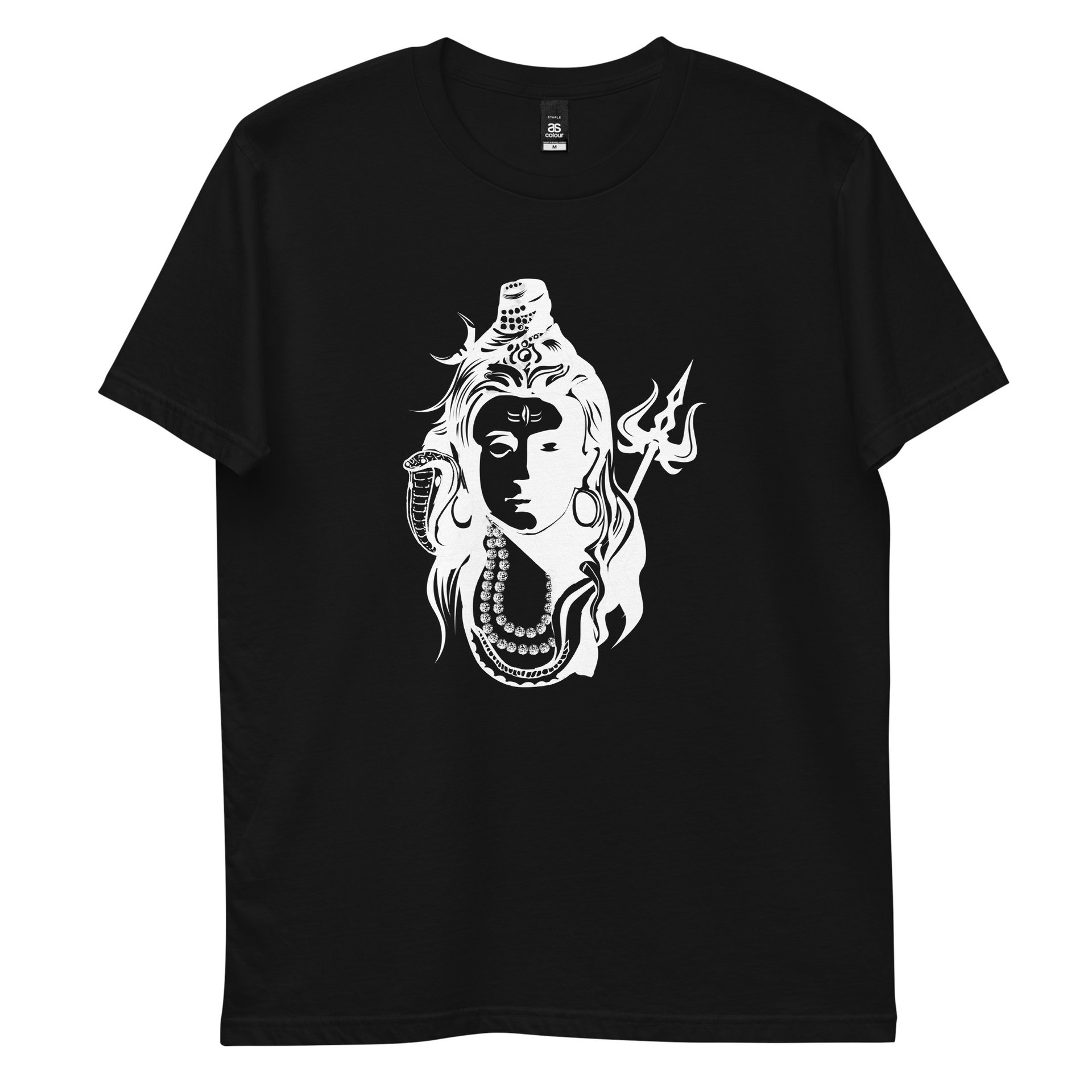 Lord shiva silhouette black tshirt for men - Image 2