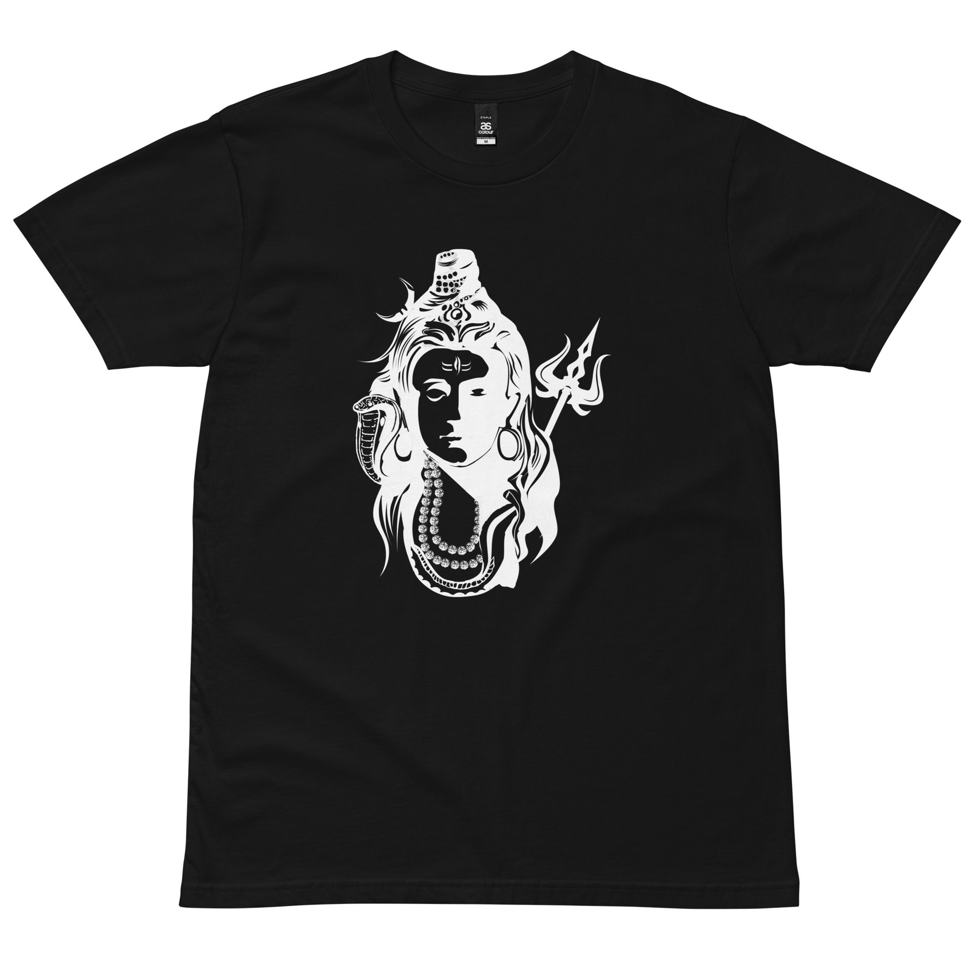 Lord shiva silhouette black tshirt for men