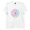Coloful Om matra tshirt for men 7 mens staple t shirt white front 628f22b19bf5b