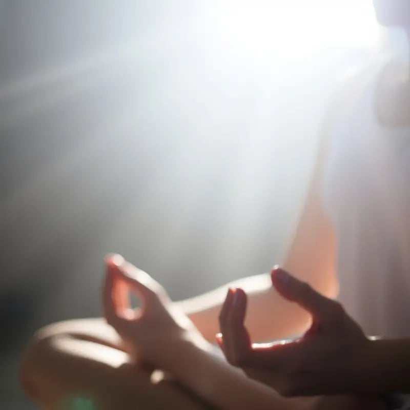 Exploring Meditation: Pathways to Modern Spirituality 3 A person meditating in a forest, representing spiritual evolution through meditation.