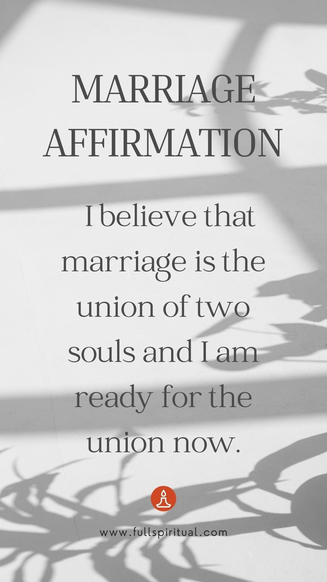 Marriage Affirmations 13 union of two soul