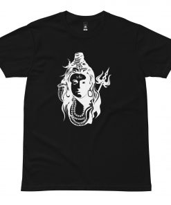 Lord shiva silhouette black tshirt for men