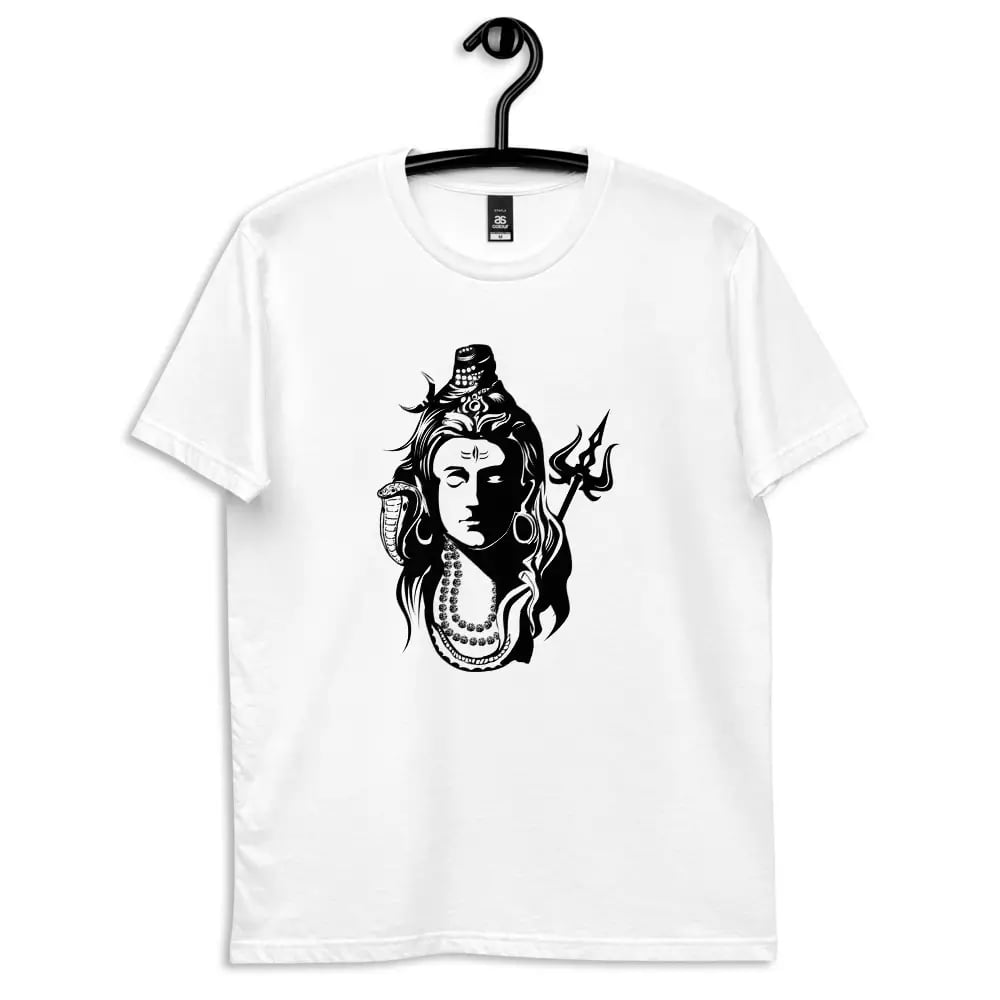 Lord shiva printed white mens tshirt - Image 2