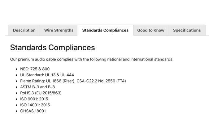 Pure® Premium 16/2 OFC Audio Speaker Wire — product description 3 Syston cable 4