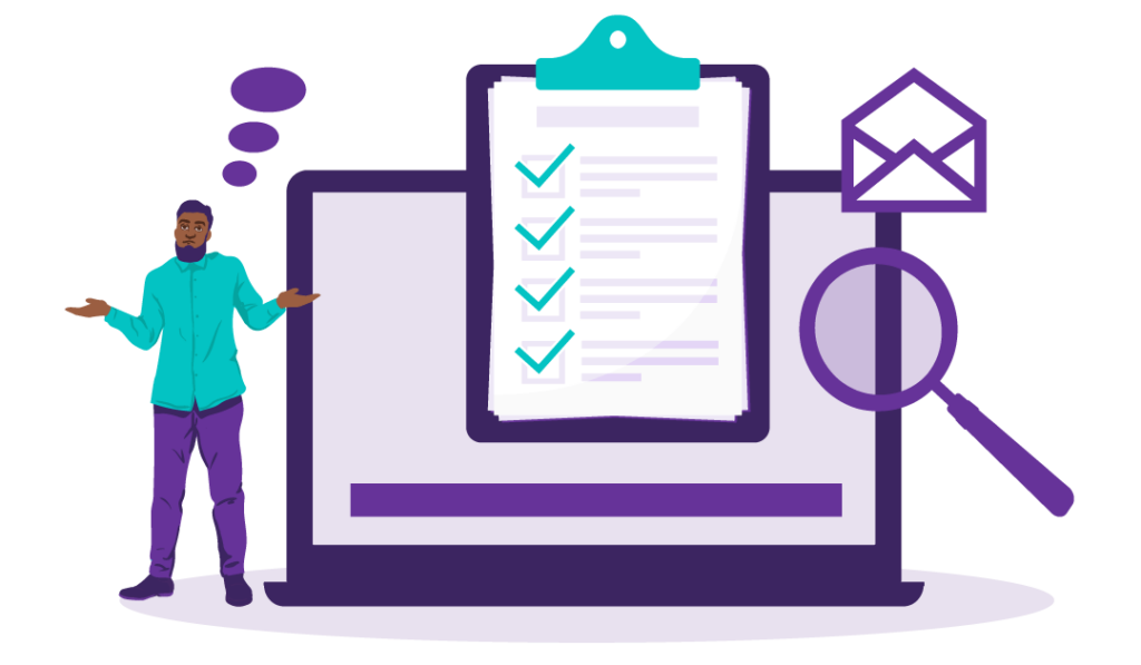 3 SEO Fallacies Harming Small Businesses 7 Man wondering what to do as he’d subscribed to the myths. Then there’s a checklist of things to do.