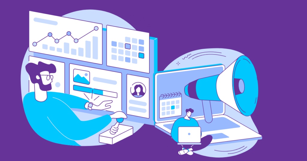 Top 12 Causes of Low Web Traffic 13 A man promoting his content checks his site analytics to see if his website traffic improves.