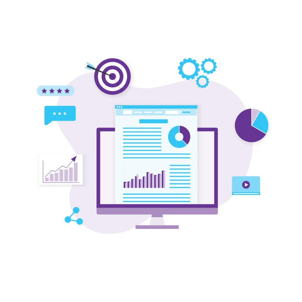 Content Strategy Success Guide 6 Monitor showing the benefits of content marketing.