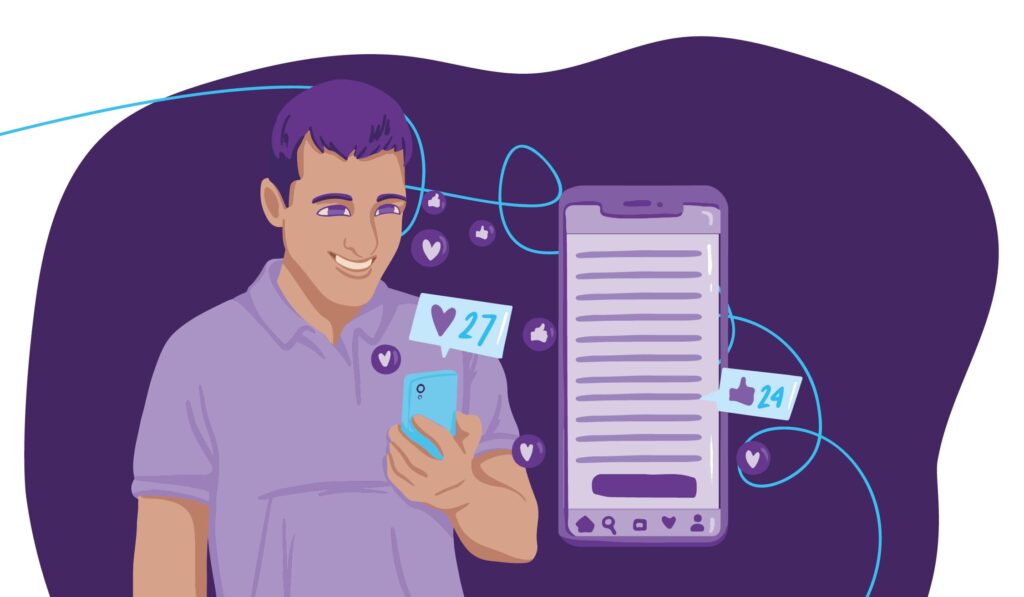 What is Copy? Content vs. Copy 1 A man reacting to a piece of social content.