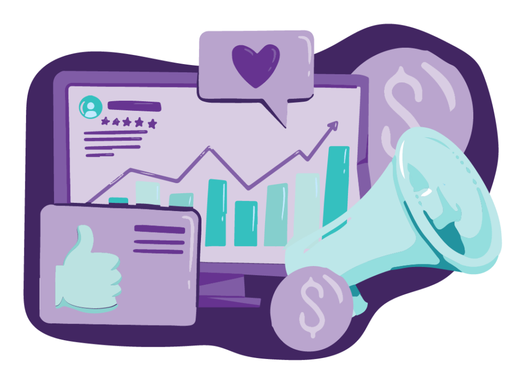 Top 13 Marketing Strategies and Marketing Approaches 11 A dollar sign with likes, reacts and shout outs show an increase in revenue in the graph.