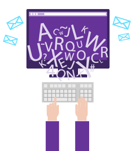 Should you Start a Blog This Year? 3 a person typing random letters and words