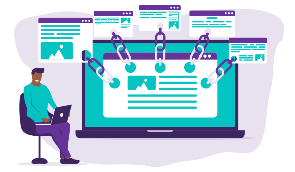 Manual Penalties from Google for Guest Posting? 4 A man is using his laptop to review backlinks to his site.