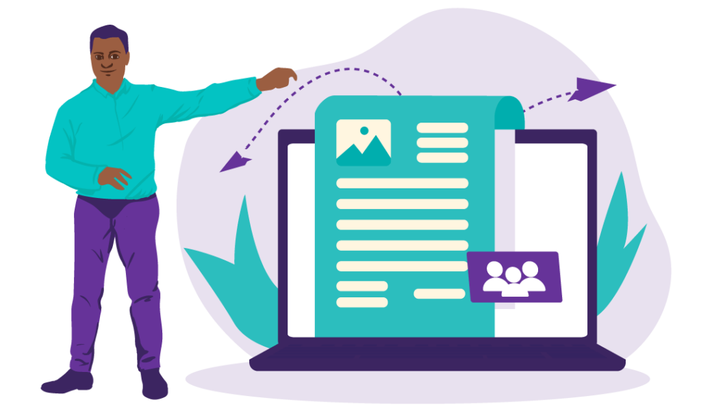 How to Change Your Site Title in WordPress 3 Man teaching someone how to change their site title in WordPress the basic way.
