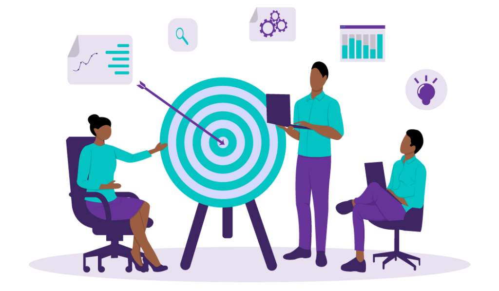 Your Guide to Effective Website SEO in 2023 3 A group meeting to discuss site analytics and hitting their target