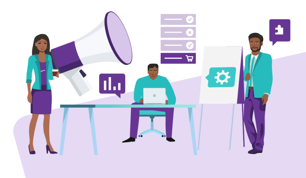 4 Ways to Increase Your Sales Conversion Rate 4 A group of people talking about their strategy of increasing their conversion rates.