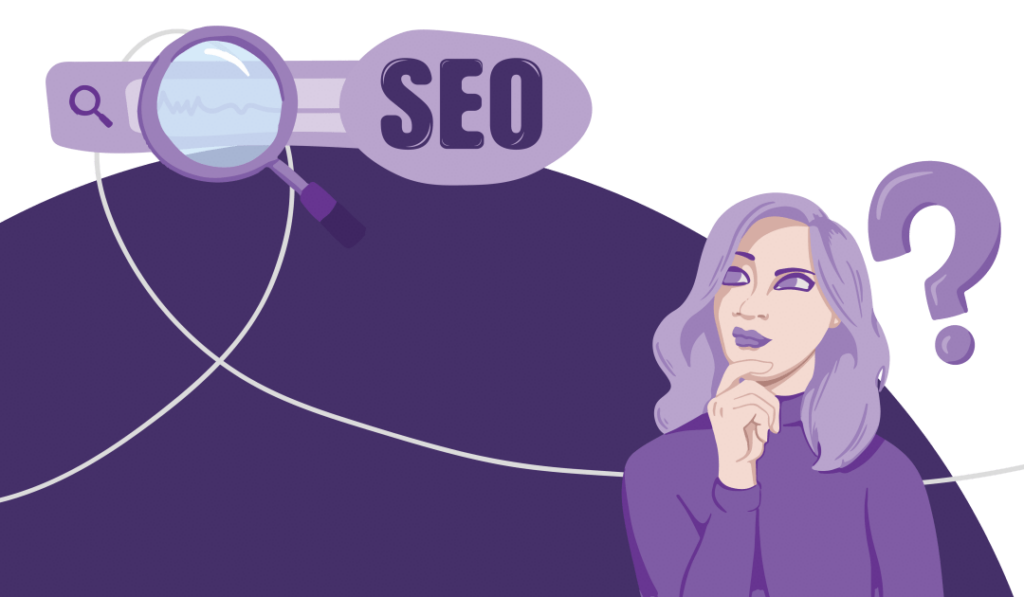 SEO Keyword Best Practices for Today’s Small Businesses 2 A woman asking ‘what are SEO keywords?’