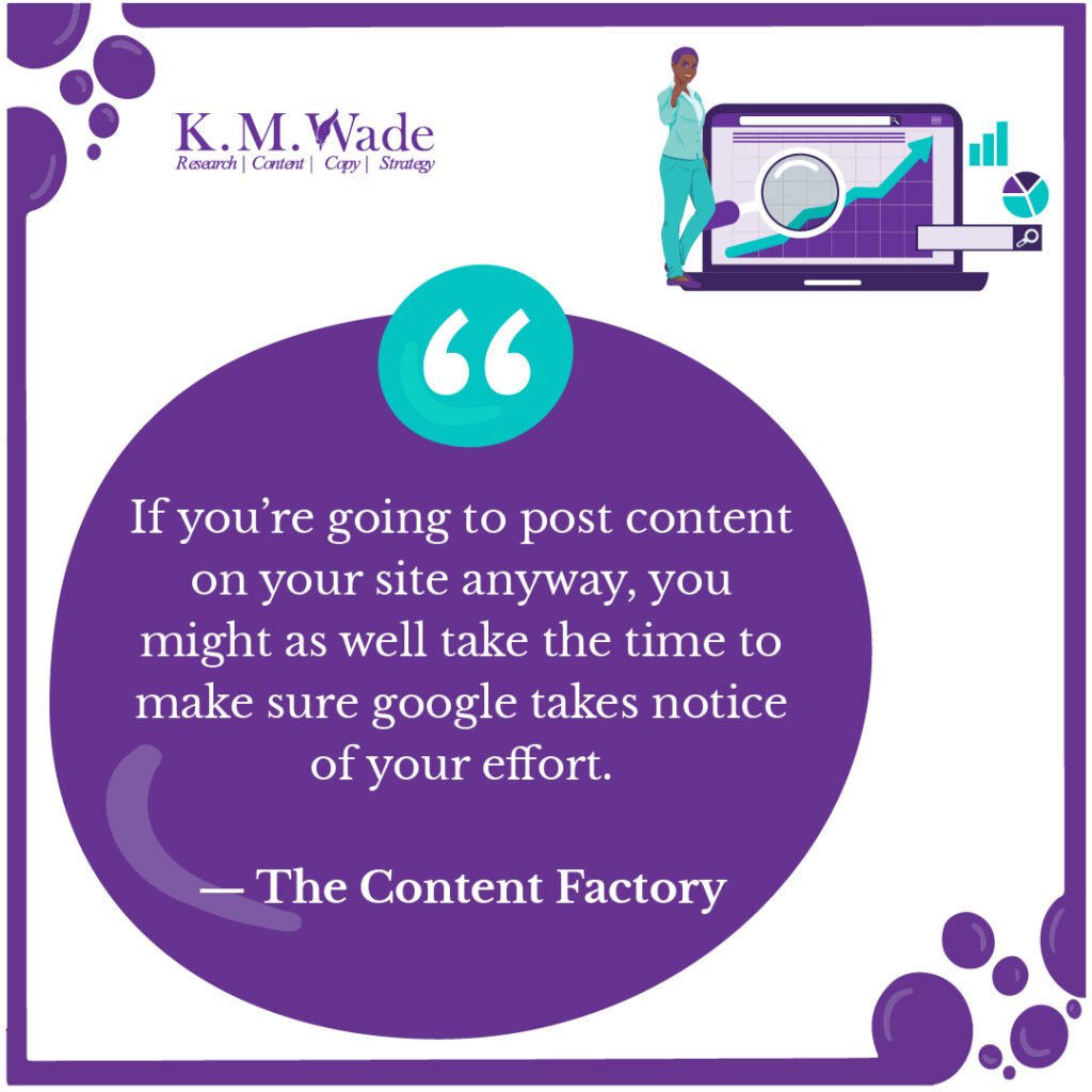 Inspiring and insightful marketing quotes to elevate your SEO strategy 1 An illustration featuring a quote by The Content Factory about aligning content creation with SEO for better visibility.