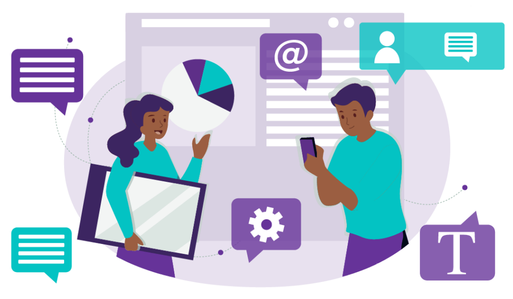 What is Content Marketing? A Jargon-free Explanation 5 A man and a woman working together to promote their content and convert leads to customers.