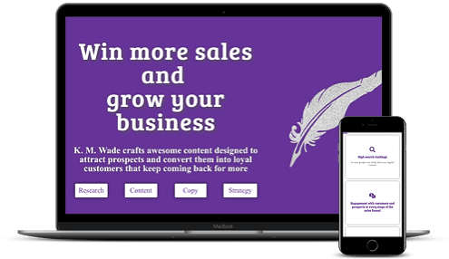 K. M. Wade — website 3 KMWade website sample 1