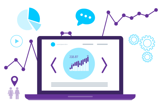 How Google’s BERT Update Affects Small Businesses 4 A laptop with some analytics and a chart showing who is and isn’t affected by BERT